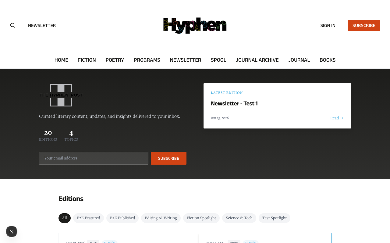 Reader Portal newsletter archive